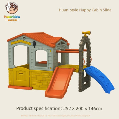 Kindergarten Outdoor Multi-Functional Game House Small House Children Play House Slide Combination Mushroom House Amusement Park Good Vibrations