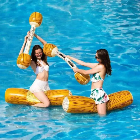 Pool Float Inflatable Canoe Water Toy Swimming Toy with Paddle Children's Boat Air Mattress Swimming Seat Water Sports Good Vibrations