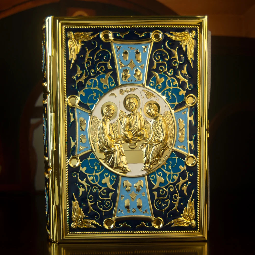 HTISOK Eastern Orthodox Holy Scriptures Gospel Book Cover  For Church With High Quality Handmade And Gold Plating Good Vibrations