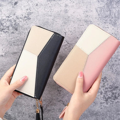 Fashion Zipper Wallets Womens Long Purses Handbags Coin Purse Cards Holder PU Leather Clutch Wallet Good Vibrations