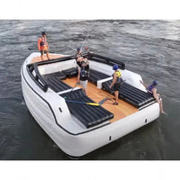 Lake River Inflatable Boat Floating Platform Inflatable Fishing Boat Yacht Good Vibrations