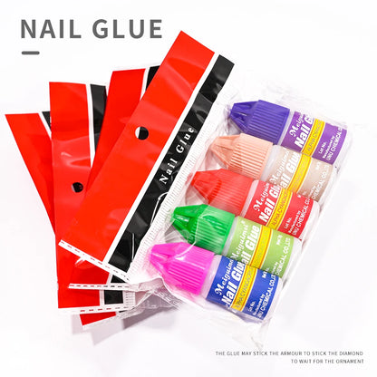10/5/1pcs Extra-Strong Nail Glue Quick Dry Nail Tips Adhesive Acrylic Nail Glue Professional DIY Rhinestone False Nail Glue Good Vibrations