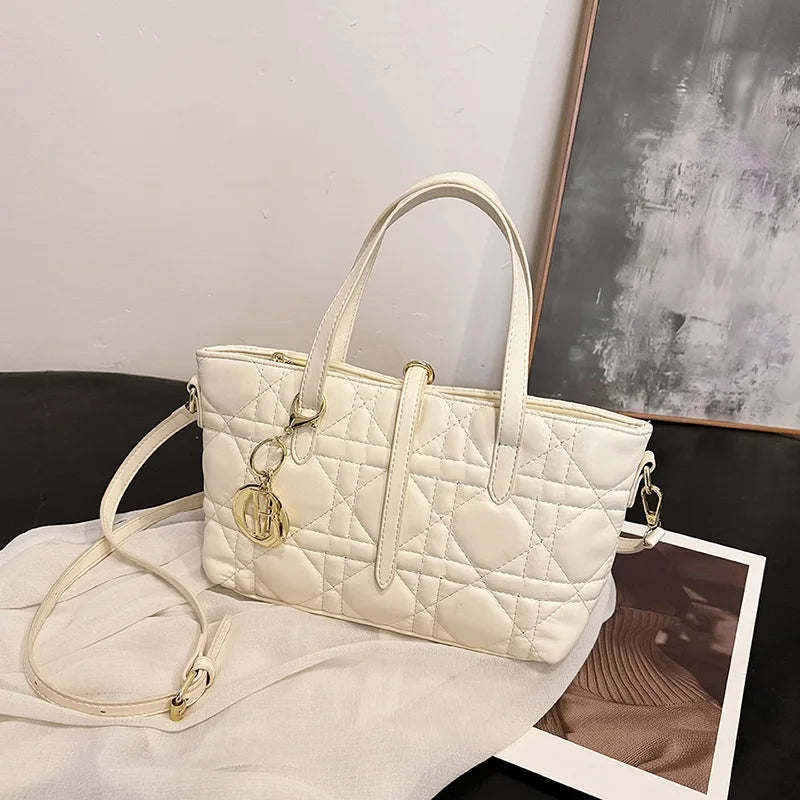 Elegant Designer Leather Shoulder Bag Women's Crossbody Handbag Ladies Tote Purse Luxury Classic Messenger Bag Good Vibrations