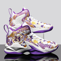 Men's Basketball Shoes No-Slip Breathable Outdoor Shoes Fashion Graffiti Training Shoes Good Vibrations