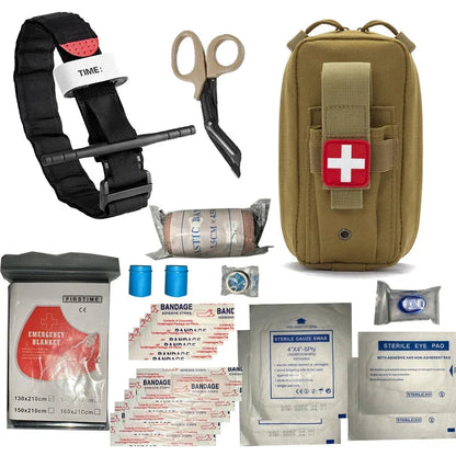 IFAK Trauma Survival Kit First Aid Medical Pouch Emergency Survival Gear Equipment with Molle Car Travel Hiking Tourniquetrats Good Vibrations