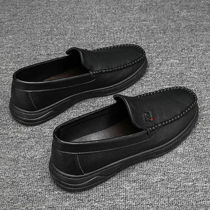 High Quality Breathable Formal Mens Dress Shoes Italian Mens Loafers Luxury Brand Leather Men Casual Shoes Slip-on Driving Shoes Good Vibrations