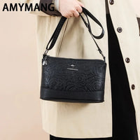 3 Pocket Design Women's Handbag Large Capacity PU Leather Women Tote Bags Fashionable Printing Simple Female Crossbody Bolsas Good Vibrations