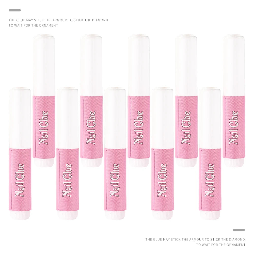 10-30pcs Fast Drying Nail Glue Acrylic False Nail Tips Glue Gel For Fast Extension Super Bond Rhinestones False Nails Mini Glue Good Vibrations