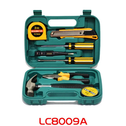 9pcs/set Hand Tool Set Gift Hardware Tool Set Home Handmade Combination Toolbox with Claw Hammer Wire-cutters Screwdriver Good Vibrations