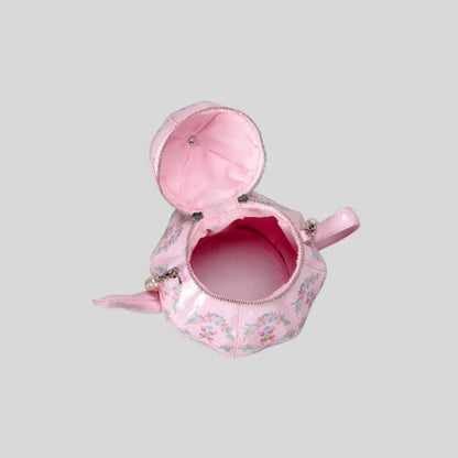 Handbags with teapot design with creative vintage print for women shoulder bag with pearl chains designer luxury shoulder strap Good Vibrations