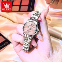 OLEVS Women‘s Watches Simple Luxury Fashion Elegant Female Wristwatch Waterproof Luminous Date Exquisite Gift for Gift 2025 Good Vibrations
