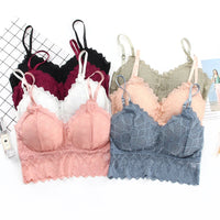 Women's Bra Set Sexy Beauty Back Tops Lace Push-up Bras and Panty Sets Wire Free Lingerie Solid Padded Intimates Underwear Good Vibrations