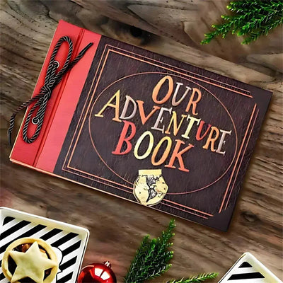 40 Pages DIY Adventure Album Photo Album Handmade Scrapbook Adventure Book Retro Kraft Album Anniversary Wedding Guest Book