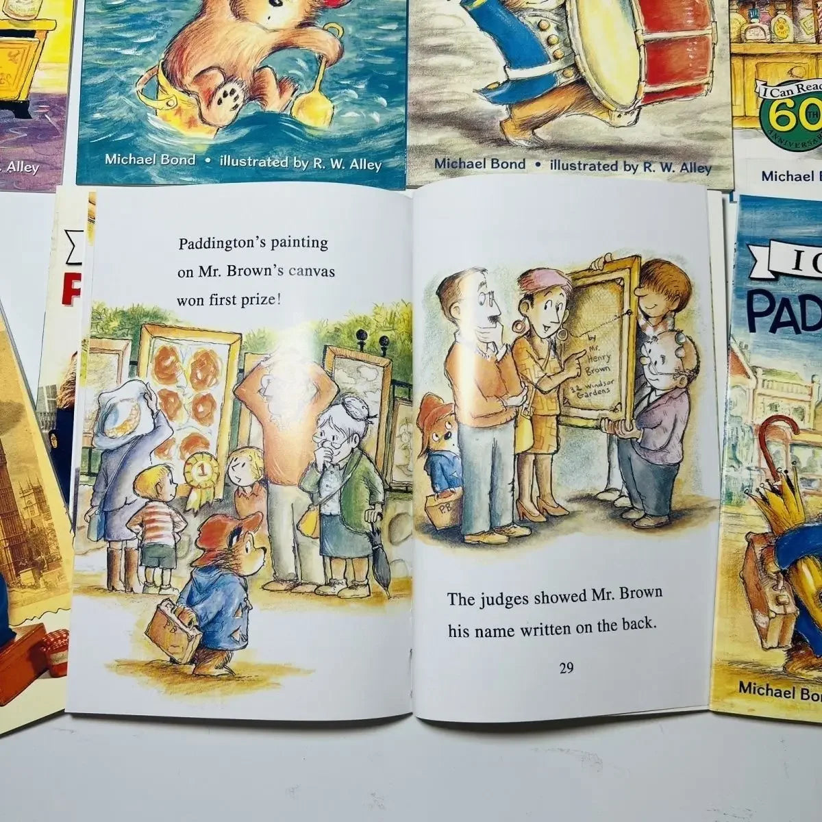 8 Books/set English Picture Book I Can Read Paddington Cartoon Storybook Kids Early Education Children's Learning Book Add Audio Good Vibrations