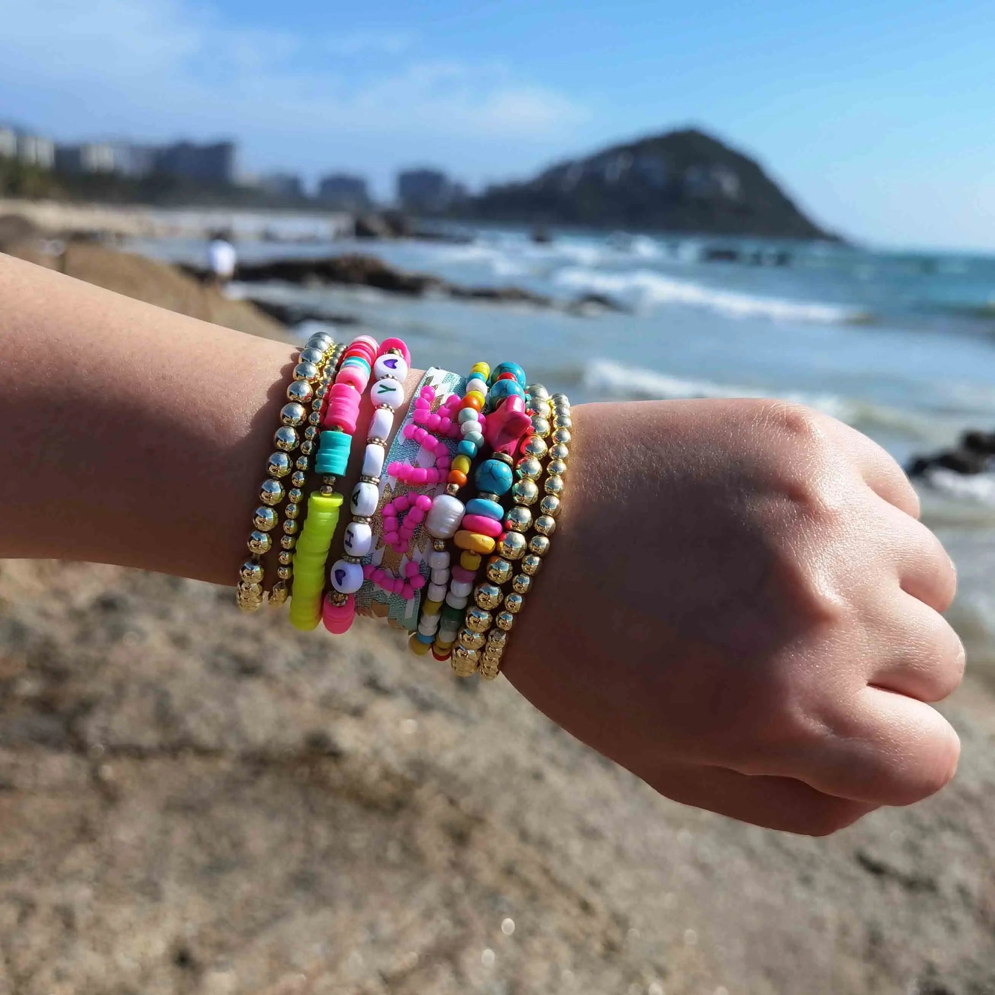 Bracelets Women Evil Eye Bracelet Summer Boho Tassel Chic Beads Pulseras Mujer Bohemian Jewelry Handmade Gift Good Vibrations