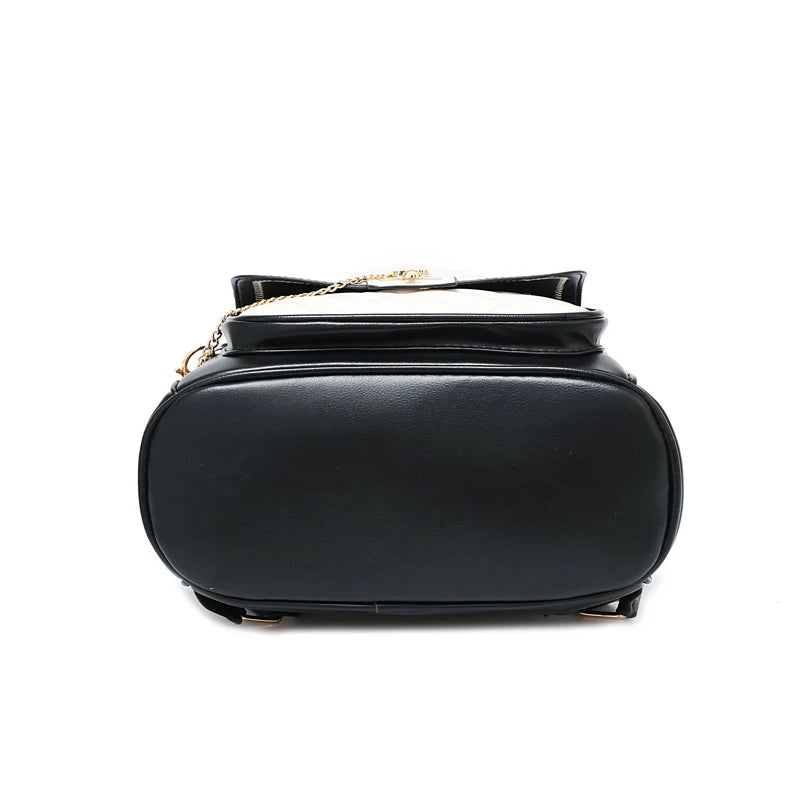 Backpack Purse For Women, Zipper Backpack With Pompom Decorate And Inner Porcket, Faux Leather Daypack Good Vibrations