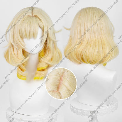 Game Aglaea Cosplay Wig 42cm Long Mixed Color Wigs Heat Resistant Synthetic Hair Good Vibrations