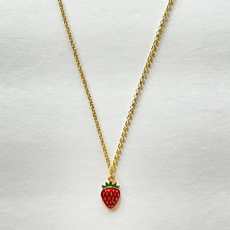 strawberry jewelry necklace earrings set y2k indie jewelry Good Vibrations Adult Super Store