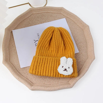 Autumn Winter Baby Hat Soft Warm Knitted Boy Girl Children Beanies Caps Solid Color Crocheted Infant Kids Bonnet Hats 0-3Y Good Vibrations
