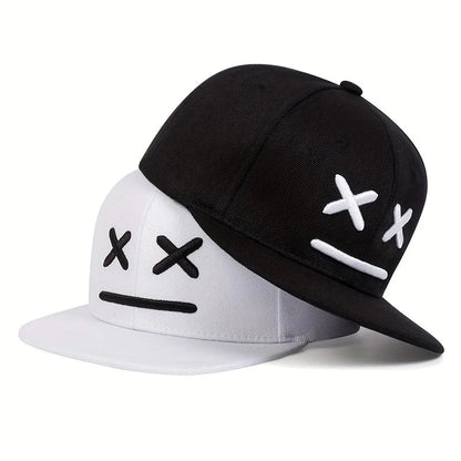 Fashion XX Smiling Face Embroidery Baseball Cap Cotton snapback Hats Adjustable Hip Hop Sport Hats Men Women Outdoor Sun hats Good Vibrations