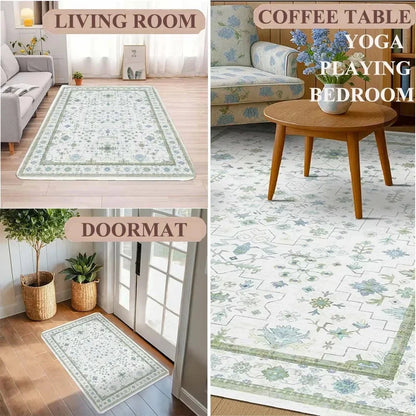 Christmas Theme Floor Mat Various Styles Glittering Trees Snowy Scenes and Festive Ornaments NonSlip Door Mat Rugs for Home Decor Good Vibrations