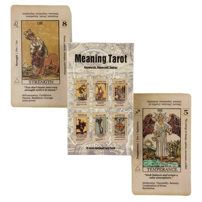 Meaning Tarot Card With Meaning On Them Beginner Tarot Keyword Antiqued Tarot Deck Learn Tarot 78 Cards Good Vibrations