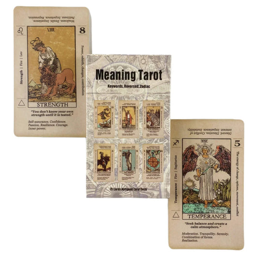 Meaning Tarot Card With Meaning On Them Beginner Tarot Keyword Antiqued Tarot Deck Learn Tarot 78 Cards Good Vibrations