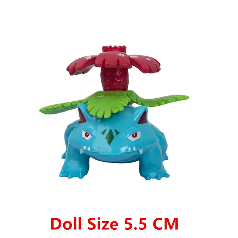 Pokemon 4-13Cm New Cartoons Movie Anime Figure Pikachu Mewtwo Charmander Blastoise Gurado Pet Action Model Toy Gifts Good Vibrations