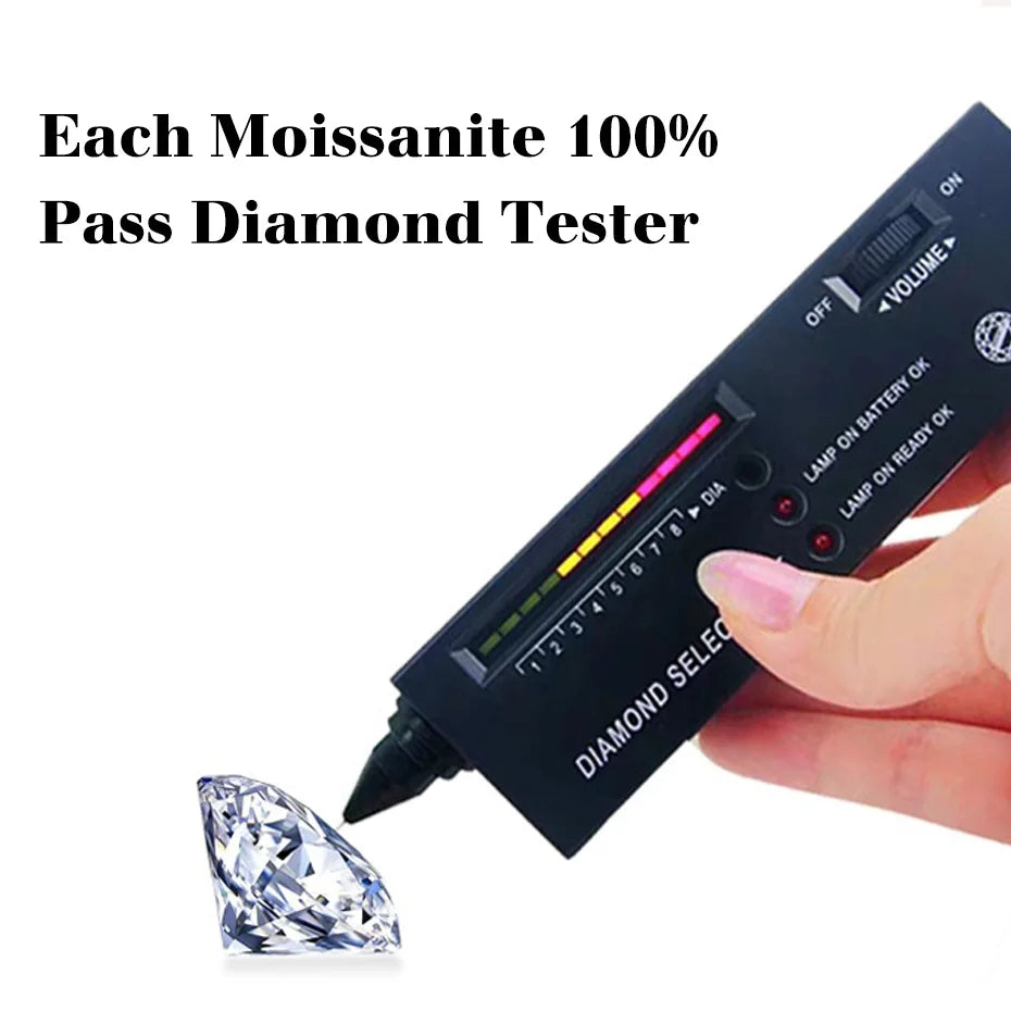 Certified D Color VVS1 2ct Moissanite Diamond Ring For Women 100% Sterling Silver Good Quality Wedding Jewelry Pass Diamond Test Good Vibrations
