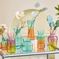 Nordic Mini Vase Creative Flower Vases Decorative Glass Bottles Wedding Centerpieces Home Decor Decoration Good Vibrations