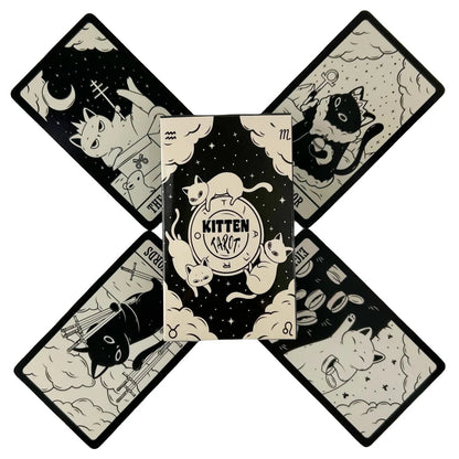 Cat Kitten Tarot Cards A 78 Deck Oracle English Visions Divination Edition Borad Playing Games Good Vibrations