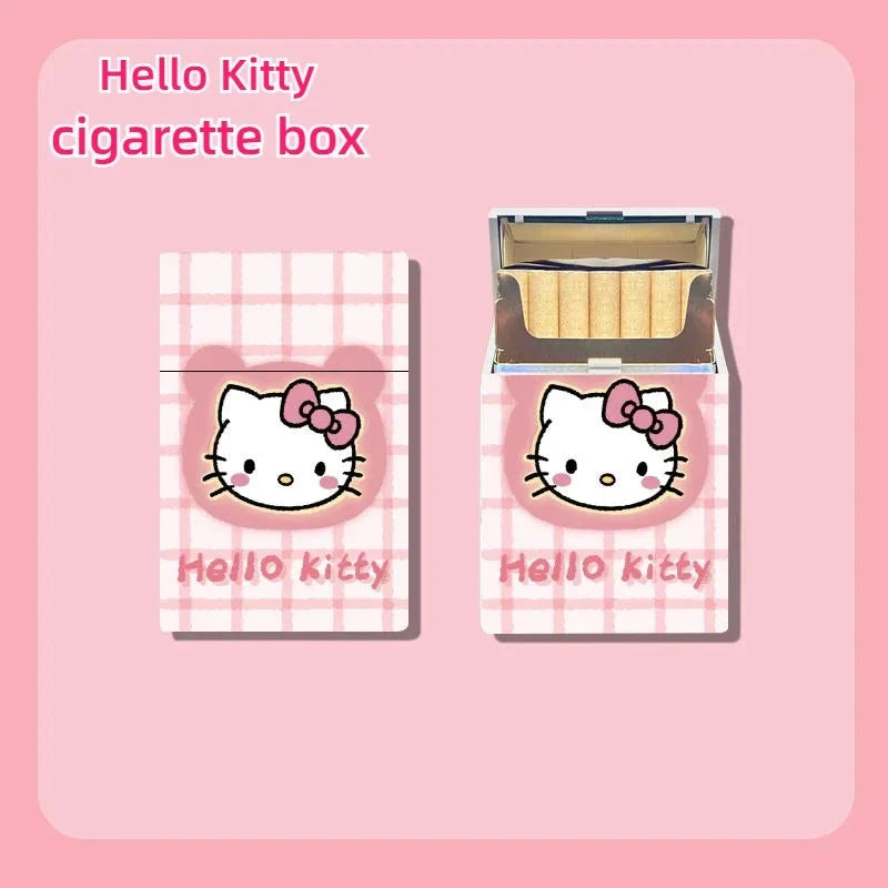Sanrio Hello Kitty plastic cigarette box 20-pack creative ultra-thin portable cigarette box gift for boyfriend and girlfriend Good Vibrations Adult Super Store