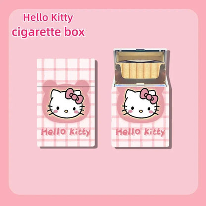 Sanrio Hello Kitty plastic cigarette box 20-pack creative ultra-thin portable cigarette box gift for boyfriend and girlfriend Good Vibrations Adult Super Store