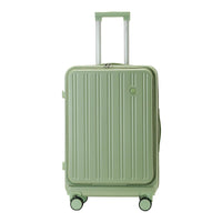 20 Inch Expandable Carry On Luggage With Wheels PC Hard Shell Suitcases Lightweight Front Opening Luggage Travel Suitcase Good Vibrations