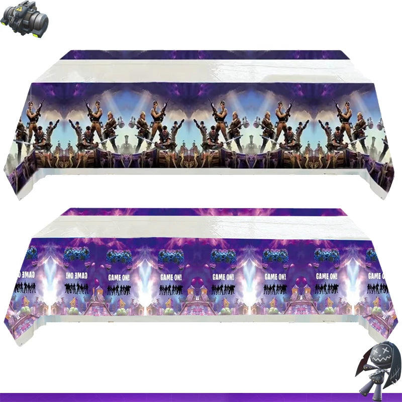 Video Game Fortnitions Birthday Party Decoration Cartoon Alpaca Llama Plate Tablecloth Baby Shower Kids Favors Party Supplies Good Vibrations