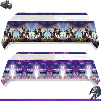 Video Game Fortnitions Birthday Party Decoration Cartoon Alpaca Llama Plate Tablecloth Baby Shower Kids Favors Party Supplies Good Vibrations