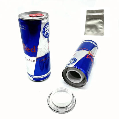 Creative private money box designed to look like a drink can; secret stash container for discreet storage, made of aluminum.