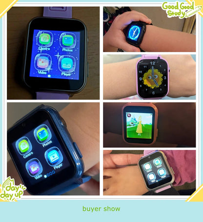 Children's Wristwatch 24 Games Kids Smart Watch Music Play Pedometer Tracker Time Display Video Audio Record Torch Smartwatch Good Vibrations