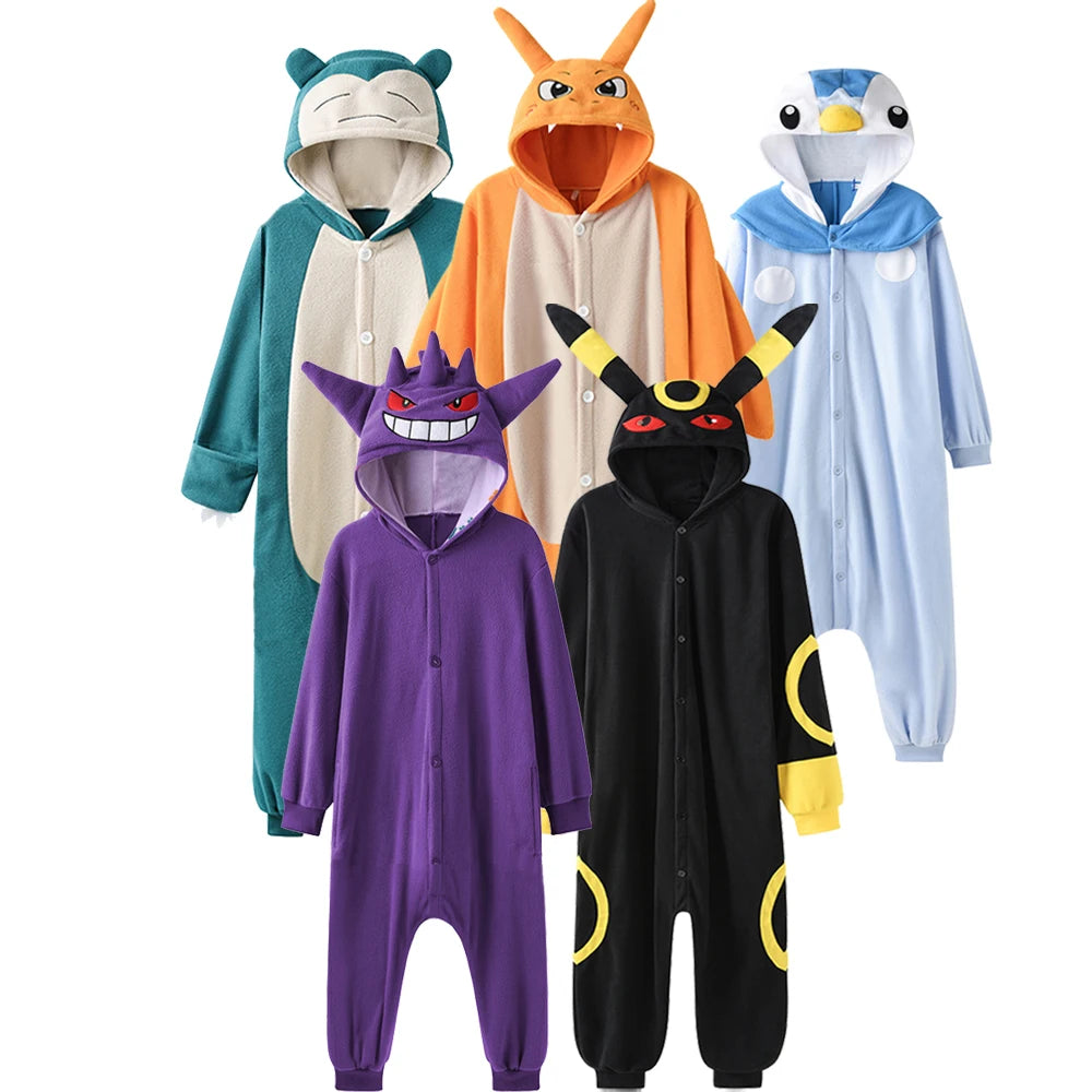 Women Onesies Charizard Pajama Gengar Kigurumi Umbreon Onesie For Adults Piplup Women Full Body Pyjama Halloween Cosplay Costume Good Vibrations