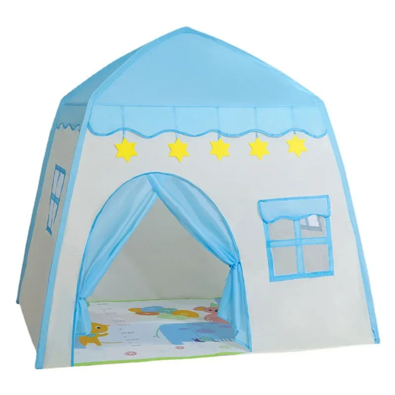 Children Flower Princess Castle Play Tent Foldable Indoor Outdoor Toy House Gift for Girls Boys Birthday Party Playtime Fun Good Vibrations