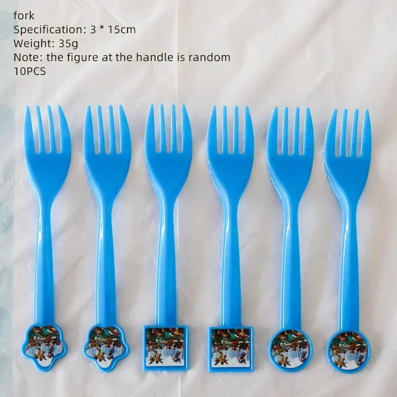 Game Roblox Cartoon Party Theme Birthday Supplies Balloon Banner Cake Topper Tableware Set Decorative Anime Peripheral Gifts Good Vibrations