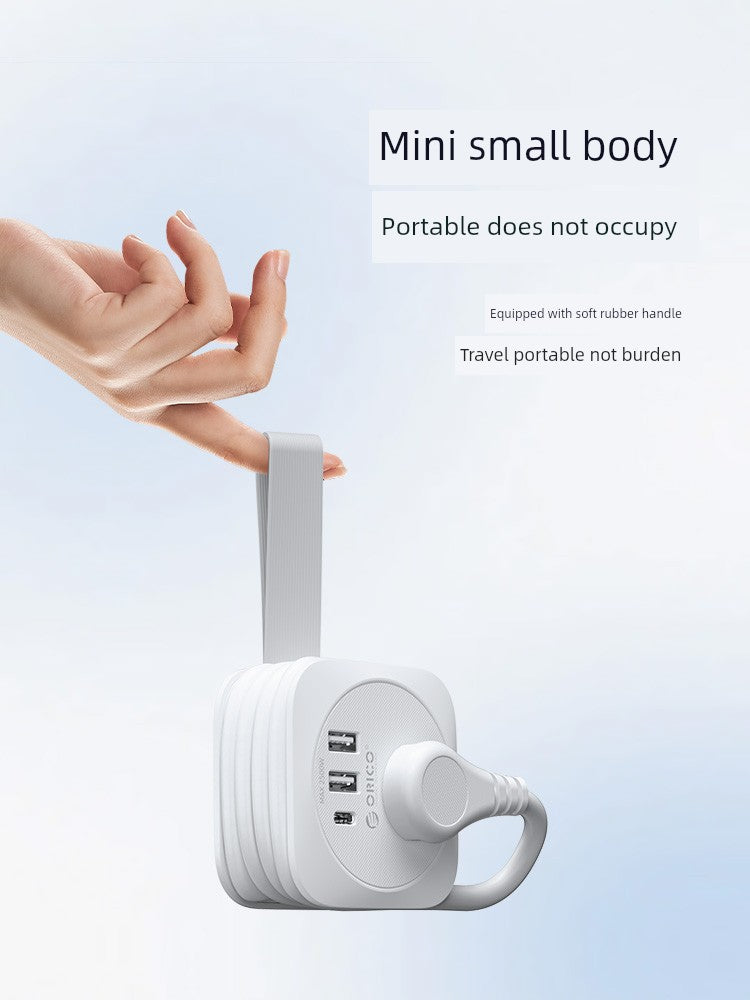 Orico Pocket Power Strip Portable Travel Socket Multifunctional Power Strip Dormitory USB Power Strip Desktop Charging Good Vibrations