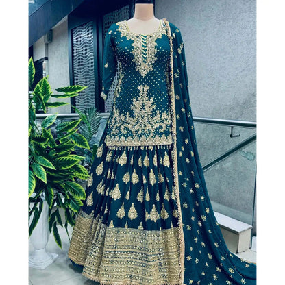 Beautiful Wedding Dresses Top Lehenga and Dupatta Elegant Wedding Wear Ensemble Good Vibrations
