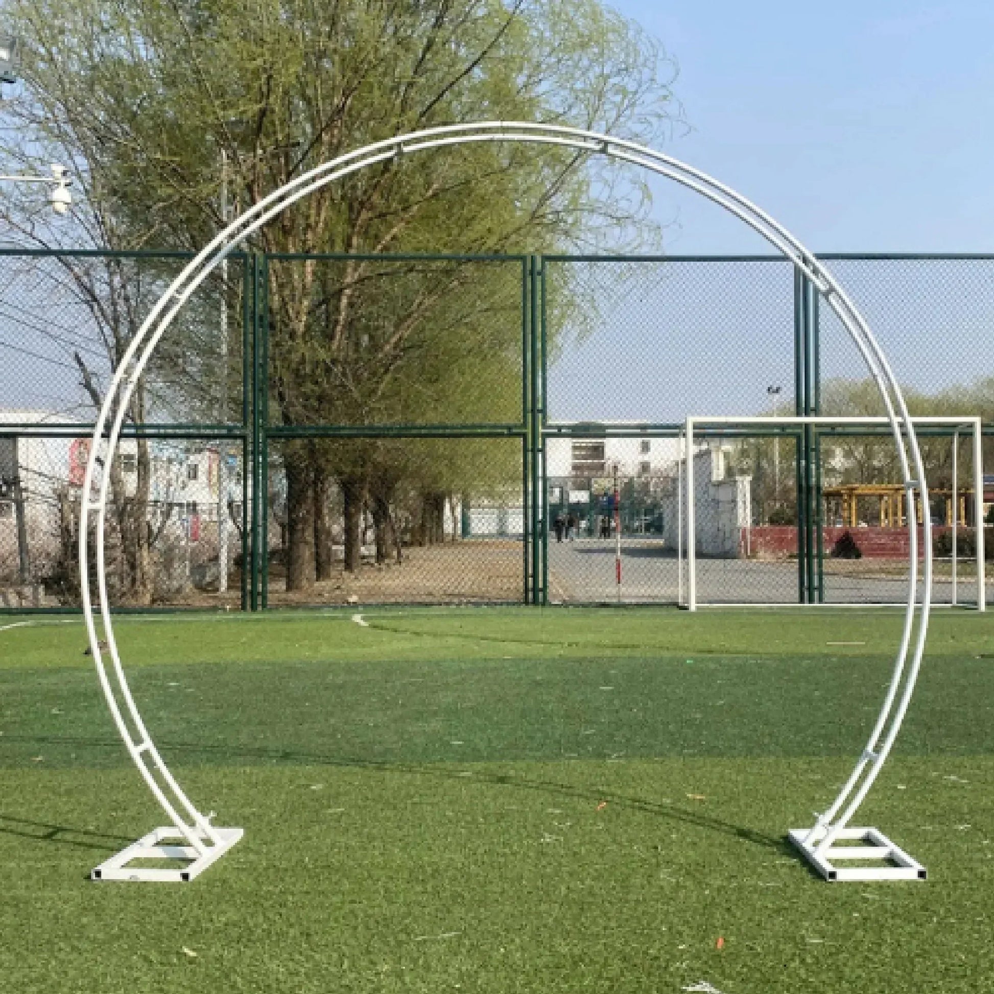 Wedding Flower Backdrop Stand Double Tube Arch Round Frame high quality Suitable for Wedding outside Photocall Background Decor Good Vibrations