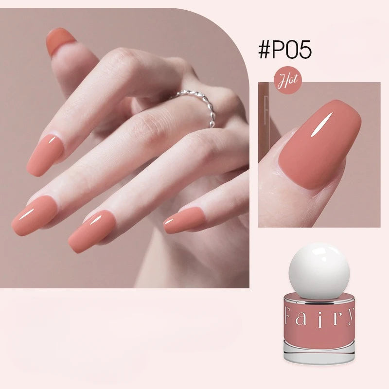 Nail Polish No Bake Quick Dry Lasting Non-peeling Nail Polish No Smell Summer White Light Bulb Nutrition Foot Nails Art Tools Good Vibrations