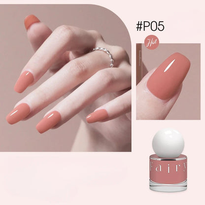 Nail Polish No Bake Quick Dry Lasting Non-peeling Nail Polish No Smell Summer White Light Bulb Nutrition Foot Nails Art Tools Good Vibrations