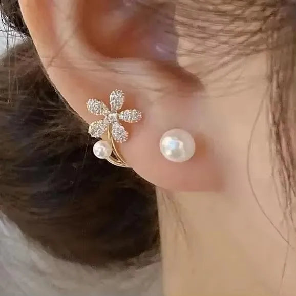 925 Silver Needle Korean Fashion Zircon Geometric Earrings For Women Jewelry 2026 Trending Luxury Crystal Cross Stud Earrings Good Vibrations