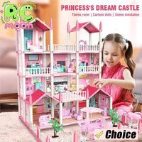 DIY Assemble Villa Model Toy House Cartoon Dools Role-Playing Set Fun Puzzle Doll House Household House Playing Toys Good Vibrations