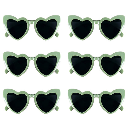 12/6pcs Wedding Bridesmaid Gifts Bridesmaid Hair Ties Scrunchies Heart Shaped Sunglasses Bachelorette Hen Party Bridal Favors Good Vibrations