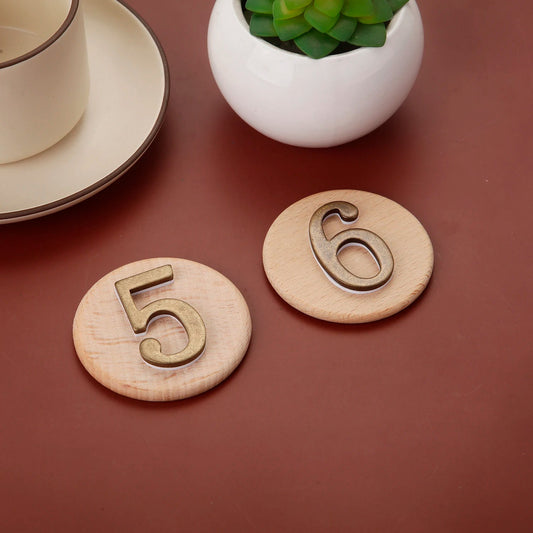 Magnetic Wooden Table Number Plate Metal Numbers Signs for Restaurants Bar Cafe Wedding Number Table Plate Event Party Supplies Good Vibrations